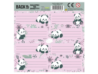 NALEPKI NA ZESZYTY PANDA 11 [opakowanie=25szt]