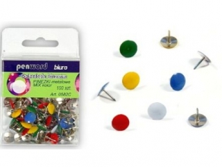 Pinezki metalowe PENWORD mix kolor 100szt.