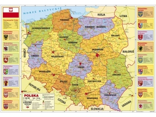 Mapa Oklejana DERFORM Polska administracyjna