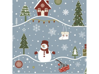 Serwetki POL-MAK GWIAZDKA Daisy Lunch 33cm 20szt. Charming Christmas Figures SD_GW_025201  [opakowanie=24szt]