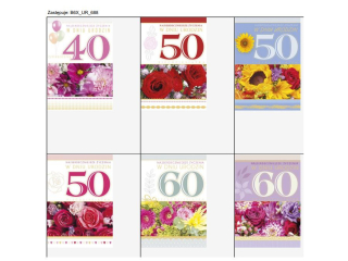 Laurka extra B6X 117x167 z kopert�  POL MAK Urodziny B6X_UR_793 [opakowanie=25szt]