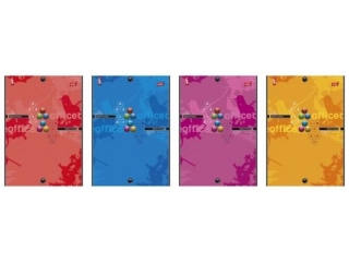 Notatnik A4 50 kartek krata okadka kredowana 70 g/m2 [opakowanie=5szt]