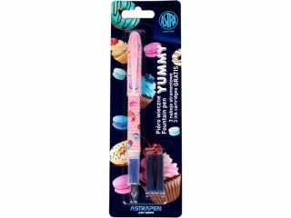 Pi�ro wieczne m�odzie�owe ASTRAPEN Yummy + 3 naboje atramentowe - 1+3 szt. blister (5%)
