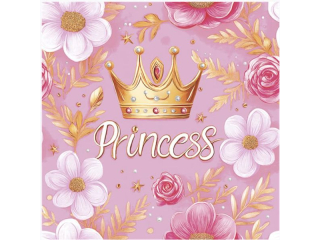 Serwetki POL-MAK Daisy Lunch 33cm 20szt. Pink Princess Crown SD_OG_040801 [opakowanie=24szt]