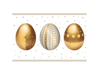Serwetki POL-MAK Daisy Lunch 33cm 20szt. Golden Easter Eggs SD_WL_011301 [opakowanie=24szt]