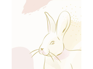 Serwetki POL-MAK Daisy Lunch 33cm 20szt. Easter Rabbit Gold Template SD_WL_011801 [opakowanie=24szt]