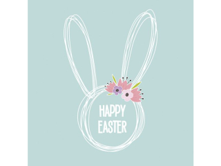 Serwetki POL-MAK Daisy Lunch 33cm 20szt. Happy Easter Graphic Bunny  SD_WL_011901 [opakowanie=24szt]