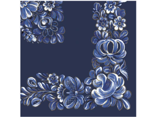 Serwetki POL-MAK Maki Lunch 33cm 20szt. Cobalt Night W�oc�awek Fajans SL_OG_061501 [opakowanie=12szt]