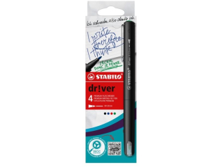 Cienkopis STABILO dr!ver M etui 4 szt. 1089/4-01 [opakowanie=5szt]