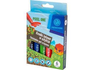Kredki elowe w sztyfcie ASTRAKIDS PIXEL ONE - 6 kolorw  [opakowanie=6szt]