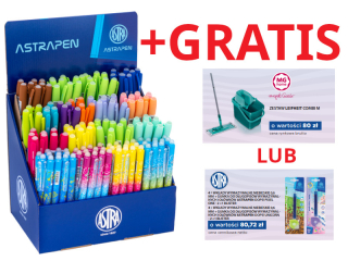 Zestaw dugopisw wymazywalnych ASTRAPEN Oops! mix CAP, CLICK w ekspozytorze 140szt