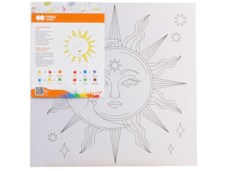 Podobrazie baweniane 25x25, tablica malarska MDF z nadrukiem, Kosmos, Happy Color