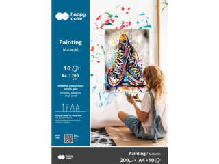 Blok malarski M�ody Artysta, A4, 10 ark, 200g, Happy Color