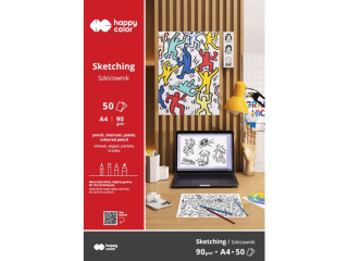 Blok szkicowy Mody Artysta, A4, 50 ark, 90g, Happy Color
