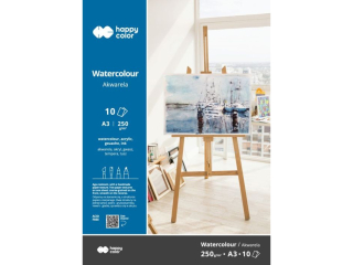 Blok akwarelowy, ART, A3, 10 ark, 250g, Happy Color