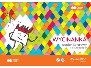 Blok Wycinanka Ludek, A4, 10ark, 10 kol, 80g/m, Happy Color [opakowanie=10szt]
