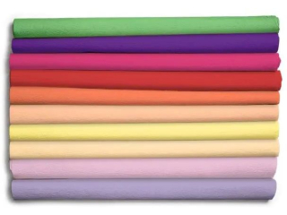 Bibu�a marszczona, 25x200cm - FLOWER2 - MIX 10 kolor�w, 10 rolek, Happy Color