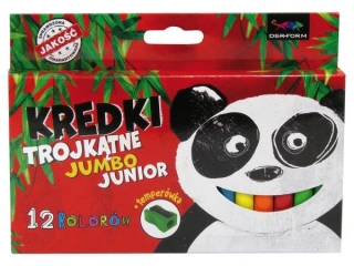 Kredki KIDEA trójkątne grube 12 kolorów junior (w)