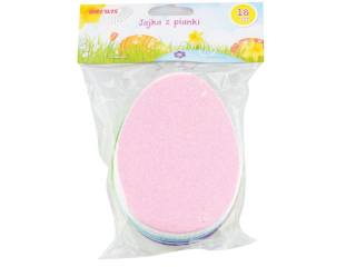 Jajka z pianki  rozmiar: 10, 5 x 8, 5cm ilo��: 18 szt