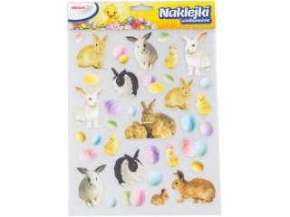 Naklejki na folii - zaj�czki  rozmiar: 19, 5 x 25cm