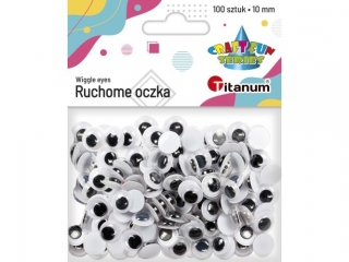 Oczy bez kleju czarne 10mm bez rz�s 100szt.