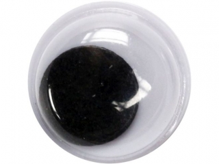 Oczy bez kleju czarne 10mm bez rz�s 100szt.