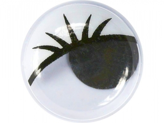 Oczy bez kleju czarne 25mm z rz�sami 15szt.