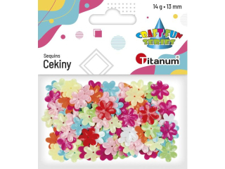 CEKINY KWIATKI PASTELOWE MIX kolorów 13mm 14g