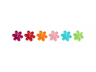 Cekiny kwiaty wypuke pastelowe 13mm mix kolorw 14g TITWLK