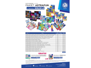 Pakiet P2 0725 ASTRA Fun o wartości 608, 56zł + GRATIS: towar