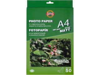 Papier fotograficzny KOH-I-NOOR matowy A4 50k. 190g