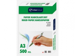 Papier kancelaryjny A3 500k. INTERDRUK linia