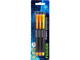Dugopis automatyczny trjktny Fusion Astra Pen, blister 3 szt.