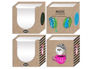 KOSTKA W KUBIKU 9 x 9 x 9 cm BIAA / KRAFT LINER FLUO