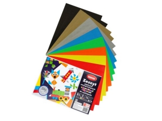 ZESZYT PAPIER�W KOLOROWYCH SAMOPRZYLEPNYCH B5/16k. Kszta�towa