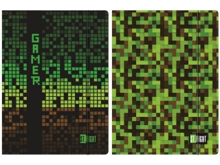 Teczka z gumk A4 mix II ST.RIGHT- 300g/m2 [opakowanie=10szt]