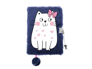 Pamiętnik z kłódką 3D "włochacz" A5, 96k Bambino - KITTY
