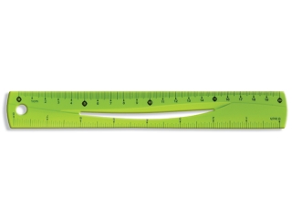 Linijka 20cm TETIS gitka zielona (BL020-ZB)