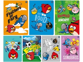 Zeszyt A5 60k. INTERDRUK UV Angry Birds Rio kratka