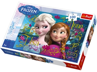 Puzzle 100 TREFL Frozen - Anna i Elsa (16255)