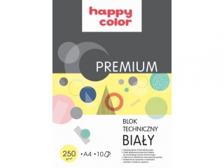 Blok techniczny A4 10k. HAPPY COLOR 250g PREMIUM