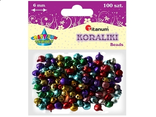 Dzwoneczki metalowe TITANUM mix kolorów 100szt.