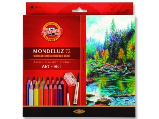 Kredki akwarelowe KOH-I-NOOR Mondeluz 72 kolory + pdzel