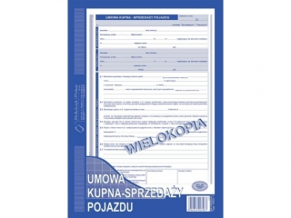 Druk 650-1 Umowa kupna-sprzedaż pojazdu A4