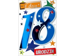 Kartki karnet HM 200-1119  18-te Urodziny