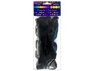 Pompony akrylowe DPCRAFT mix czarne 24szt.