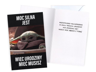 Kartka KUKARTKA DHS-012 Urodziny (Baby Yoda)