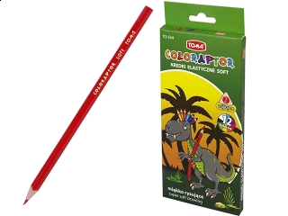 Kredki TOMA elastyczne Coloraptor soft 12 kolorw