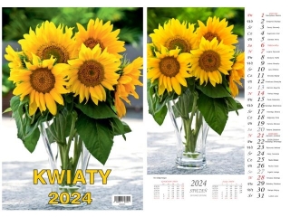 Kalendarz wieloplanszowy BESKIDY W 4 Kwiaty 2024