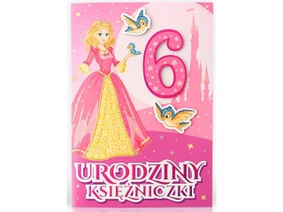 Kartki karnet B6 LUX Urodziny dziecięce dziewczynka 6